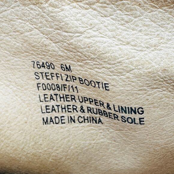 Frye Women's Steffi Zip Distressed Taupe Leather Ankle Booties Size 6 - Picture 11 of 11